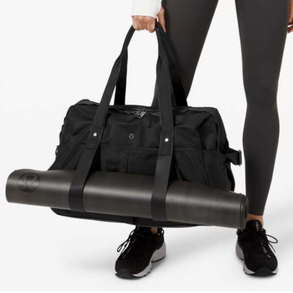Lululemon All Day Duffle Black Gym and Yoga Bag
